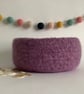FELTED 'FUSSPOT' BOWL, desk tidy  . Lilac .Purple . Home decor.