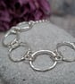 Sterling Silver Geometric Chain Link Statement Necklace - JBJ2013 - Image 6
