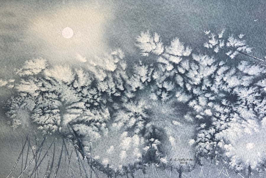 Abstract work with salt (Original Watercolour)