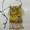Bees - Amulet Necklace Bag  by Carolee Crafts PB2 - 0001