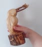 Handmade Carved wooden  kingfisher  - Image 4