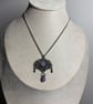 Theodora - Purple Chainmail Pendant Necklace  - Image 3