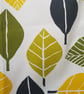 Tote bag; yellow and green leaf: fully lined with inside pocket  - Image 3