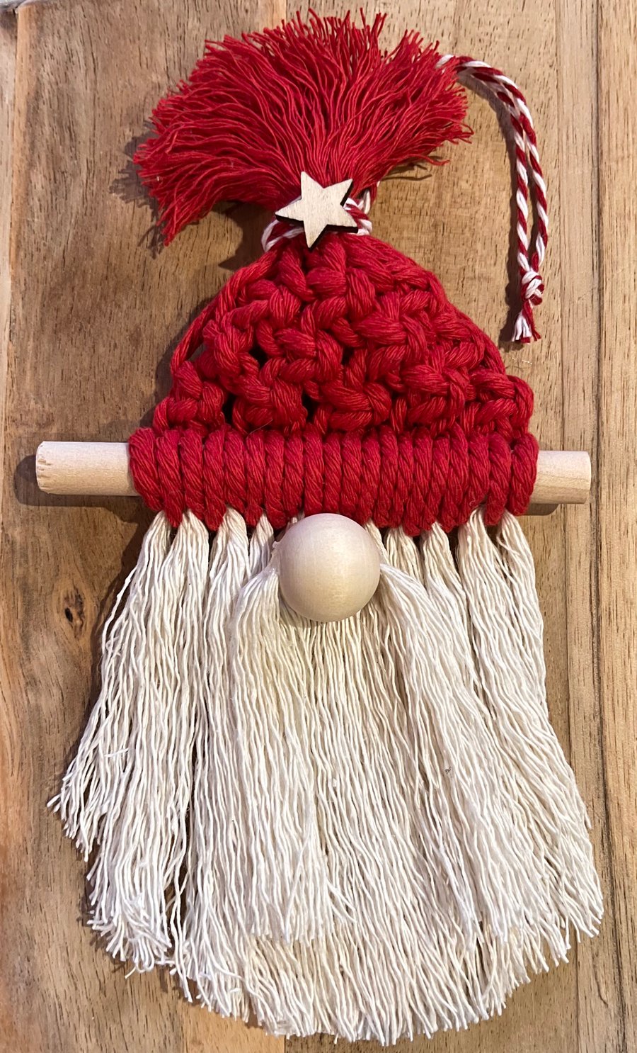 Macrame Santa tree decoration, Happily Handmade