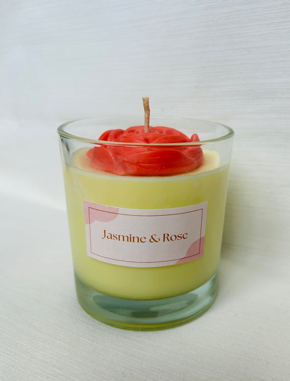 Jasmine & Rose scented Luxury Soy Wax 30cl candle