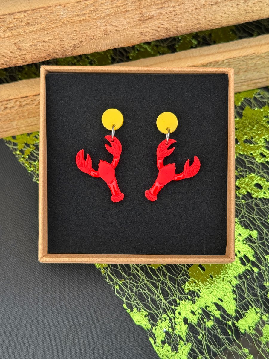 Lawfully Cute Lobster Earrings