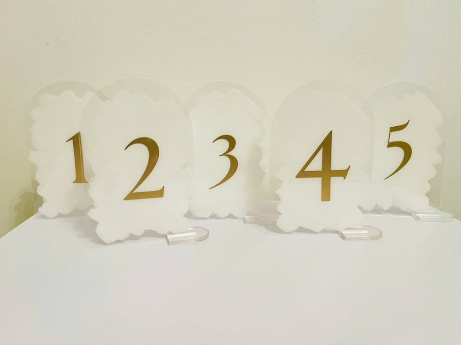 Beautiful acrylic event table numbers 