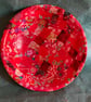 up cycled red decopatch bamboo bowl  - Image 3