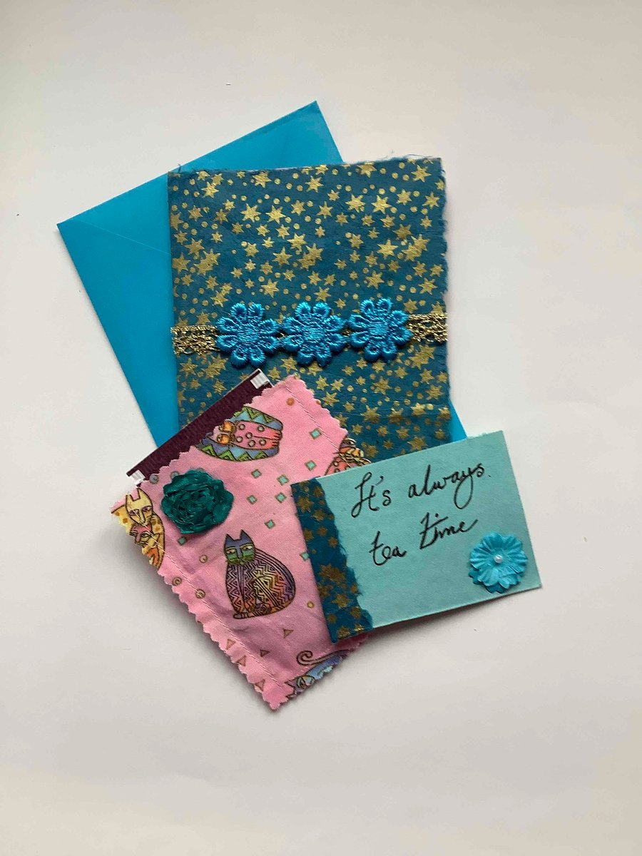 Starry tea bag card gift