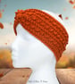 Crochet headband, ear warmer. Rust, copper twist ear warmer. Copper headband. - Image 1