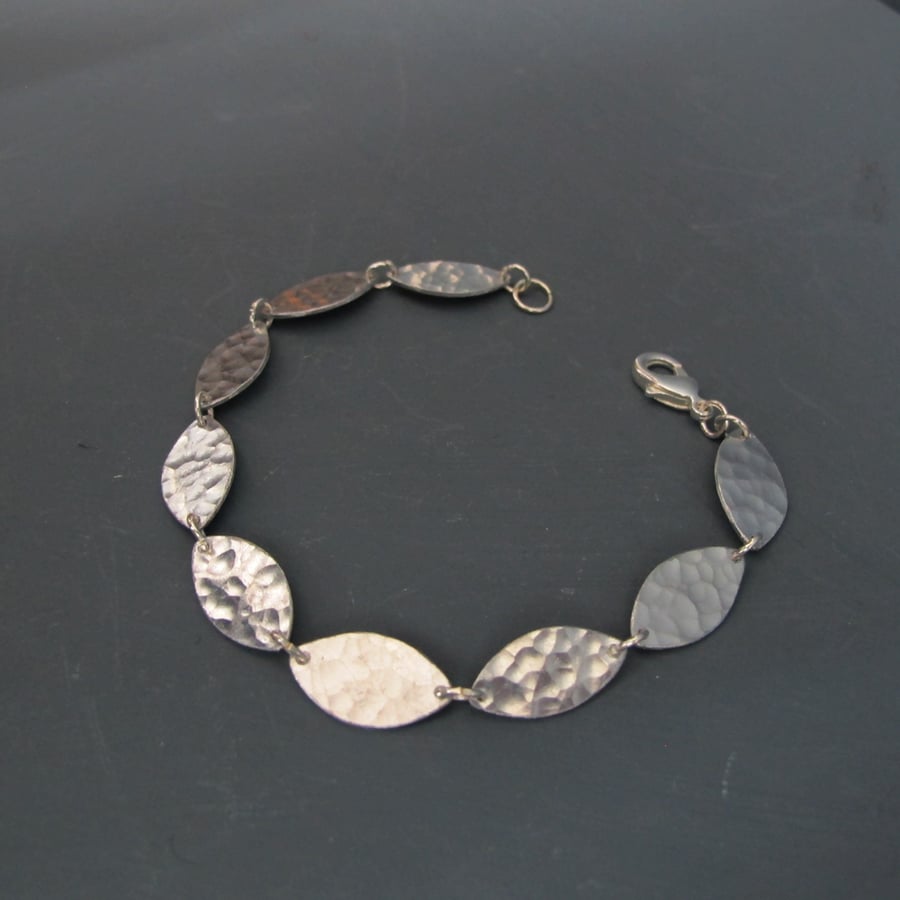 Aluminium & Silver Plate Linked Bracelet