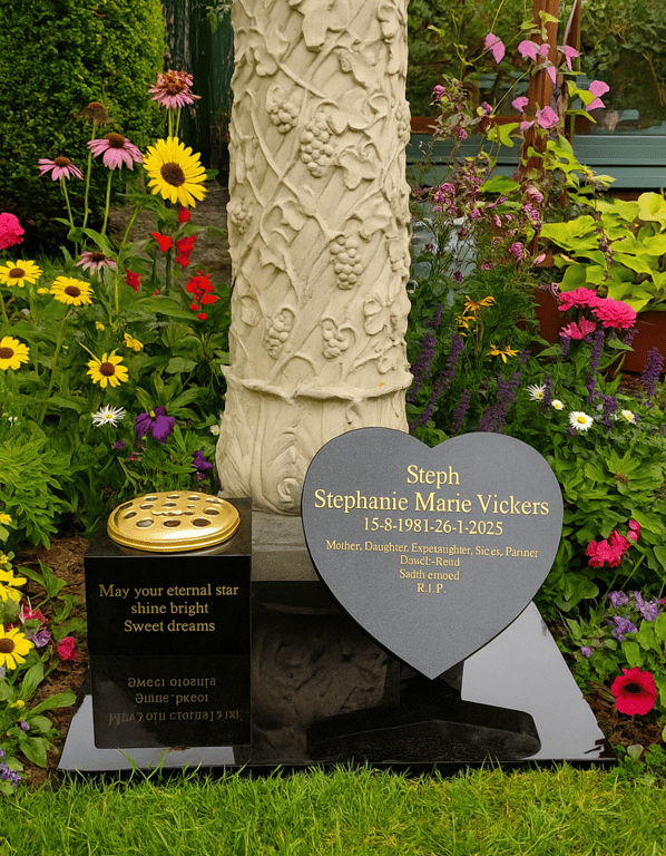 personalised Grave Plaque Heart Grave Stone Memorial Grave Marker 