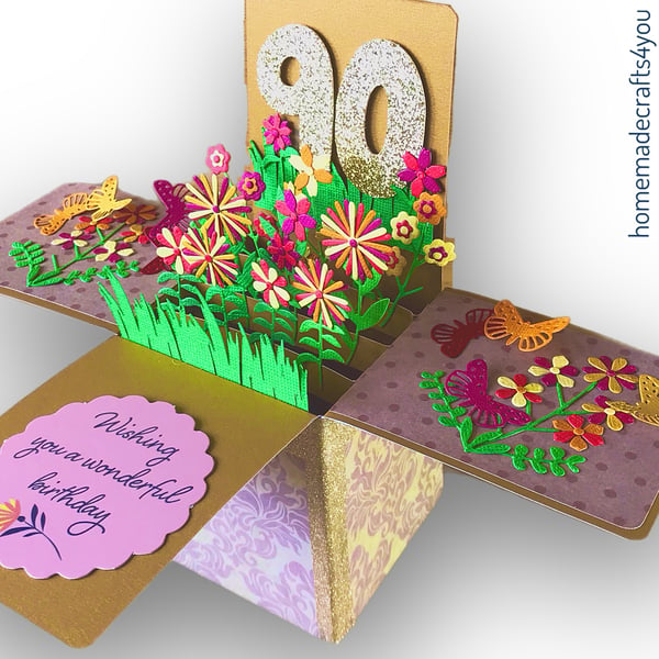 3D Box Flower Card