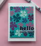 Set of 6 Floral inlay handmade cards for different occasions - Image 5