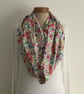 COTTON  lawn infinity scarf. ' Wildflowers' . Multicoloured . Floral. - Image 6