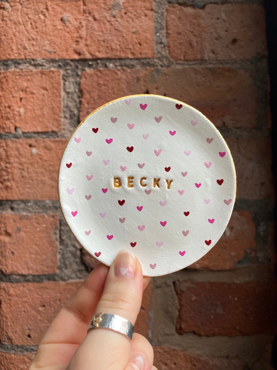 Personalised Name Trinket Dish - Heart Trinket Dish - Personalised 