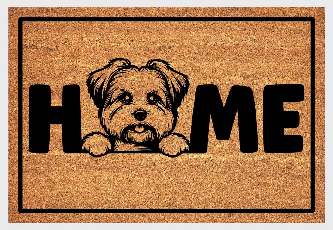 Biewer Terrier Door Mat No.2 - Biewer Terrier Welcome Mat - 3 Sizes