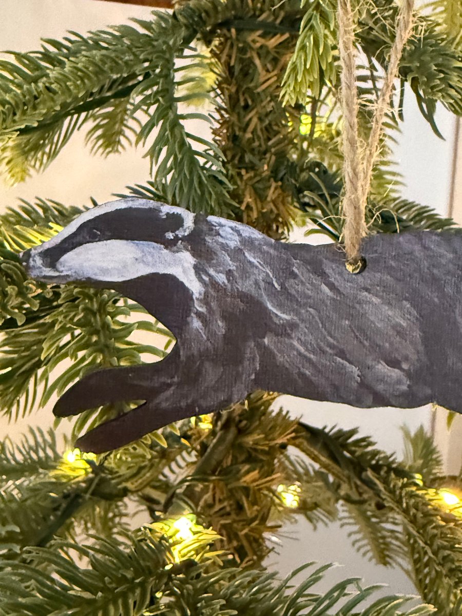 Sustainable Badger Christmas Tree Decoration 