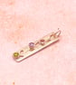 Floral Silver Gemstone Pendant with Amethyst Peridot and Tourmaline  - Image 1