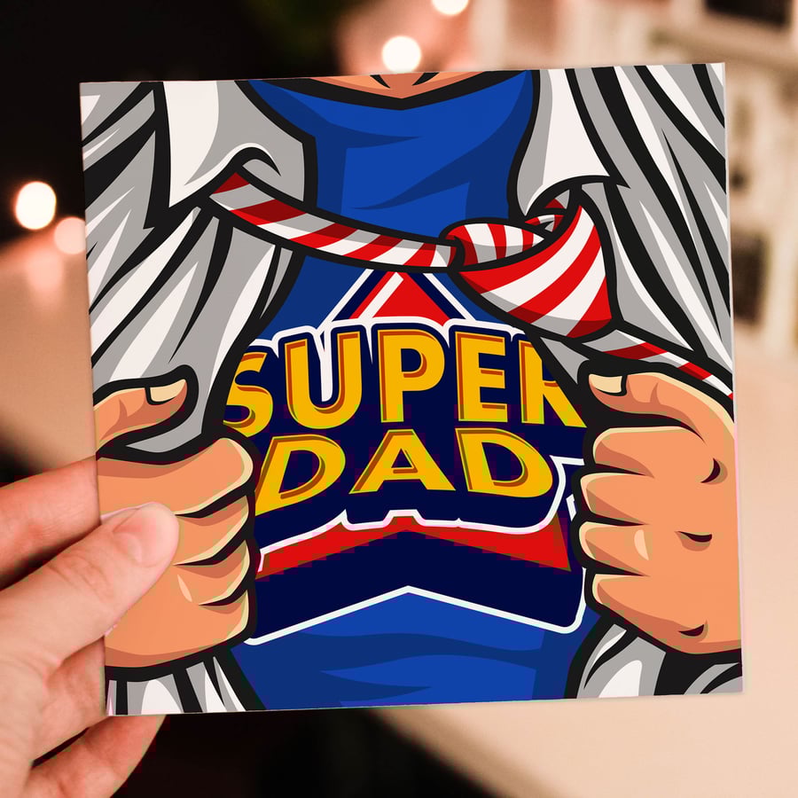 Dad birthday card: Super dad