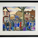 Chelsea, Kingsmeadow. Framed Women Football Club F.C Art Print 20" x 16" Frame