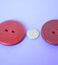 45mm Deep Red Plastic Buttons Extra Large Button (PBXL3) - Image 2