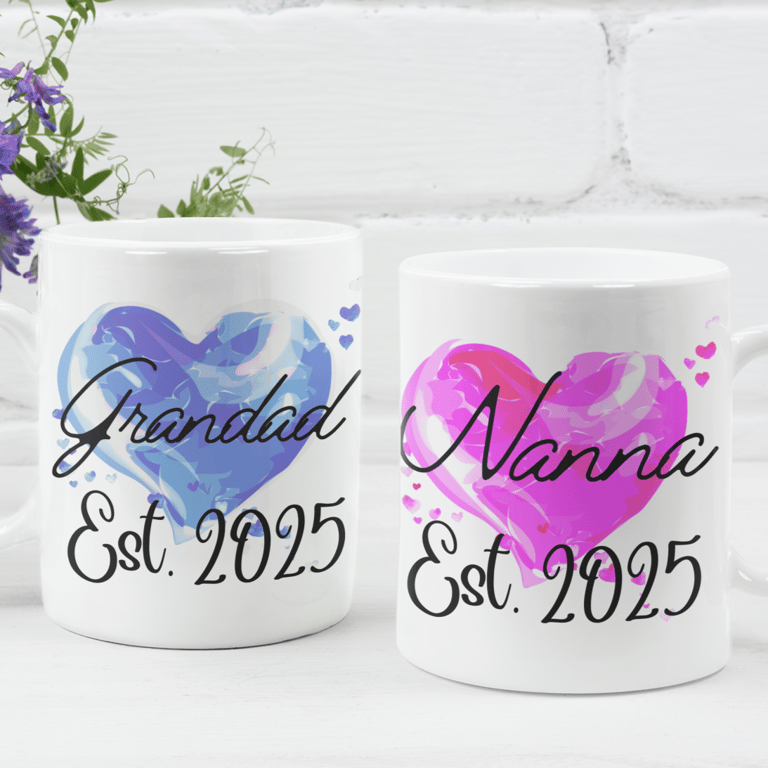New Nanna Grandad Mug Set Of 2 Mugs New Grandparent Mug Gifts