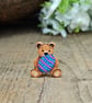 Easter Egg Teddy Bear Pin, Handmade Bear Brooch, Cute Spring Gift