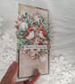 Handmade Christmas Card (69) Robins & Winter Wreath - Image 6