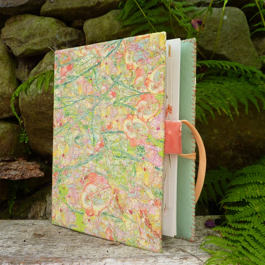 Floral velvet botanical journal, memory book