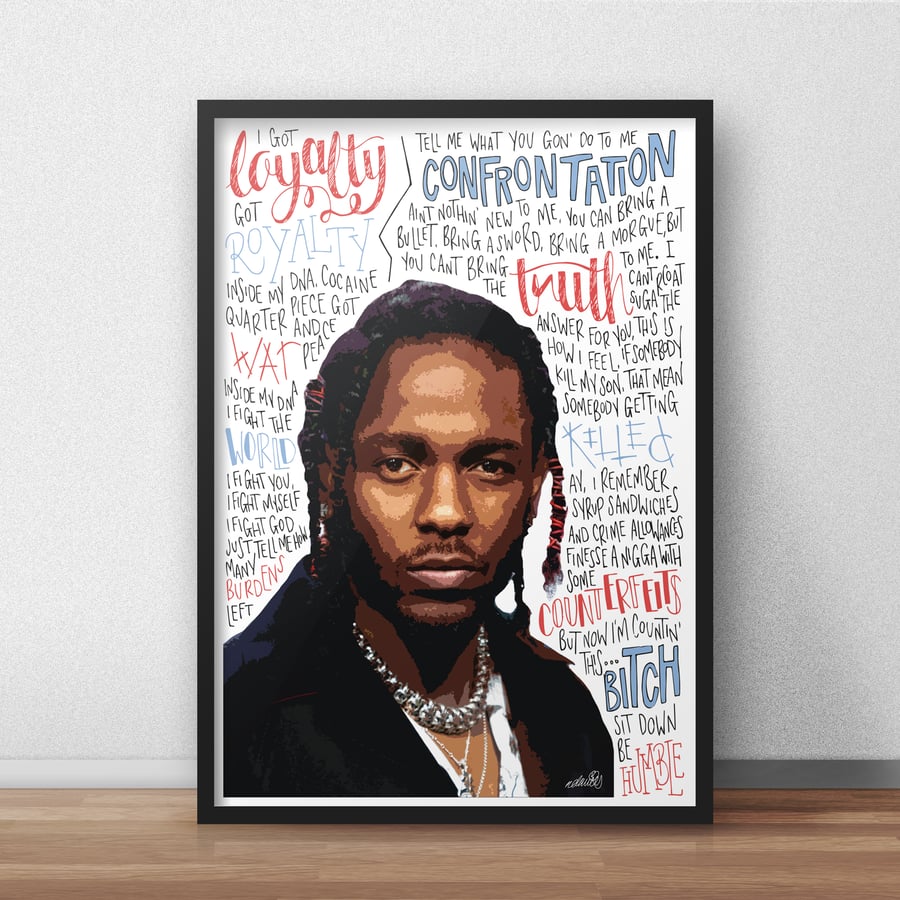 Kendrick Lamar INSPIRED Poster, Print with Quotes, Lyrics