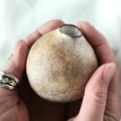 Globe Bud Vase, Solace Vessel, Wabi Sabi Pottery, Minimalist Earthy Home Decor