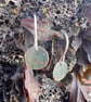 Small Circle Verdigris Dangle Earrings
