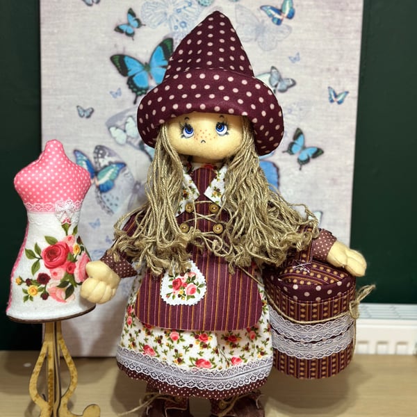 OOAK Handmade Rag Doll Fashionista Soft Toy