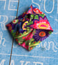 Wide cuff bracelet in retro design fabric - Image 2