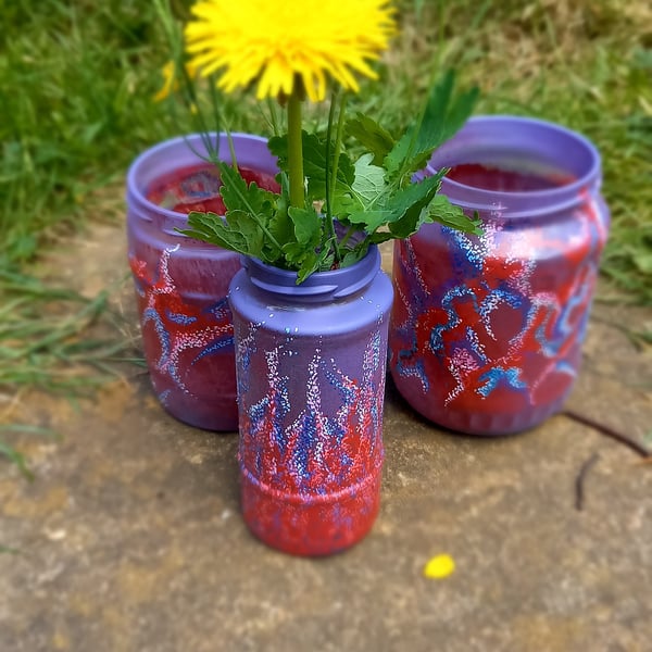 Set of three galaxy jars