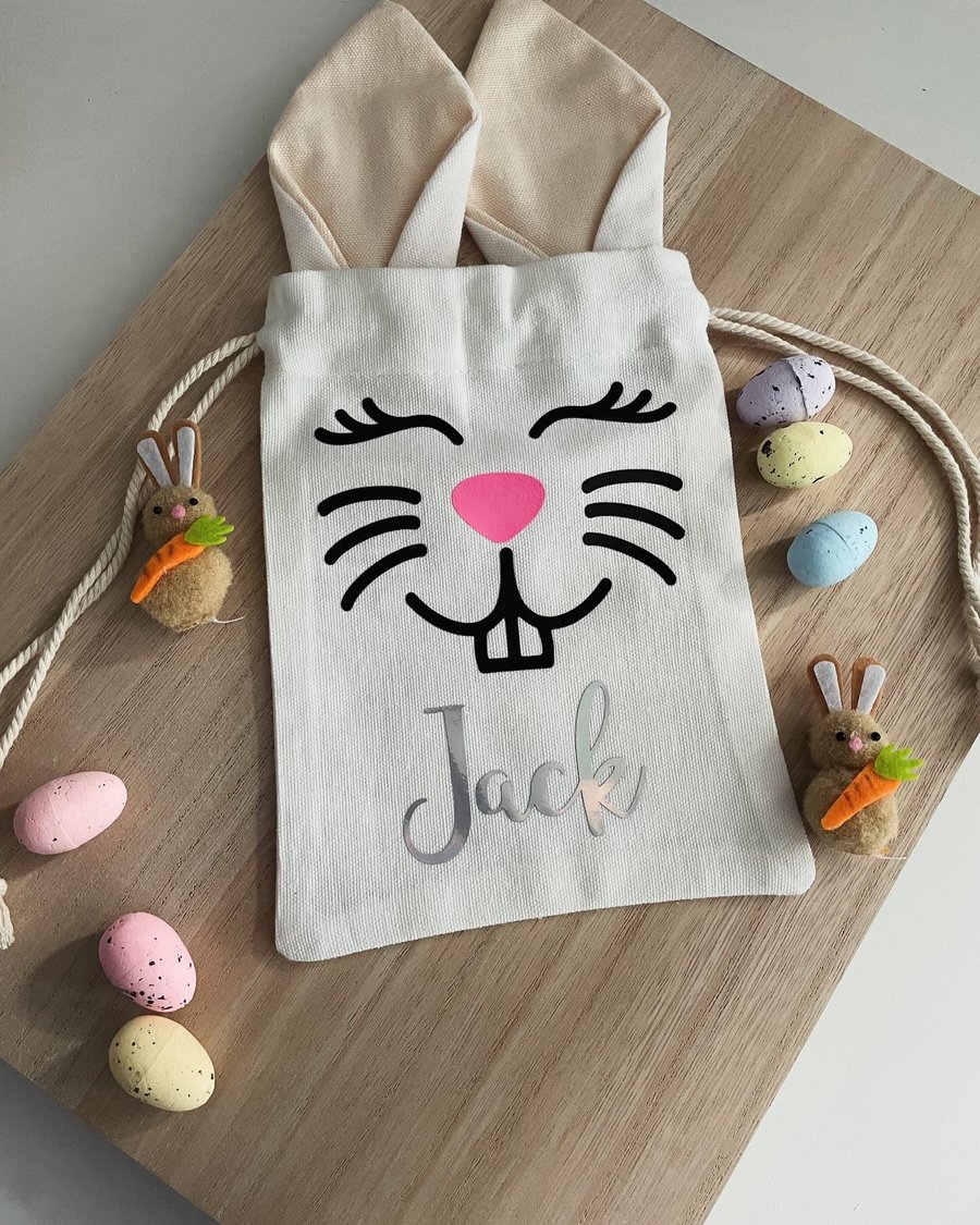Personalised Easter Bunny bag.