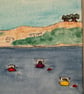 Trio of Watercolours of St. John Harbour Jersey, Channel Islands  - Image 4