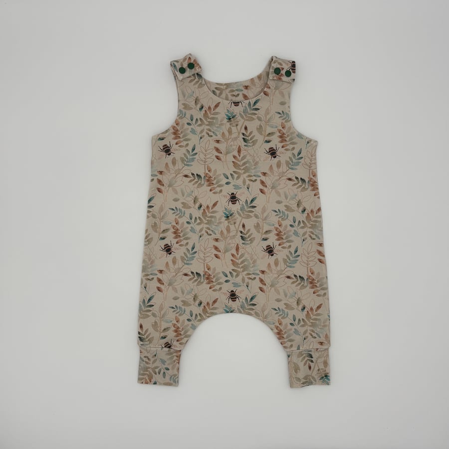 Bee botanical baby romper