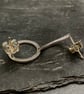 Silver Earring, small circle studs - Image 4