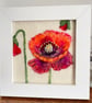 Hand Felted Oriental Poppy Textile Artwork  - Image 1