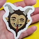 Krampus embroidery sticker 