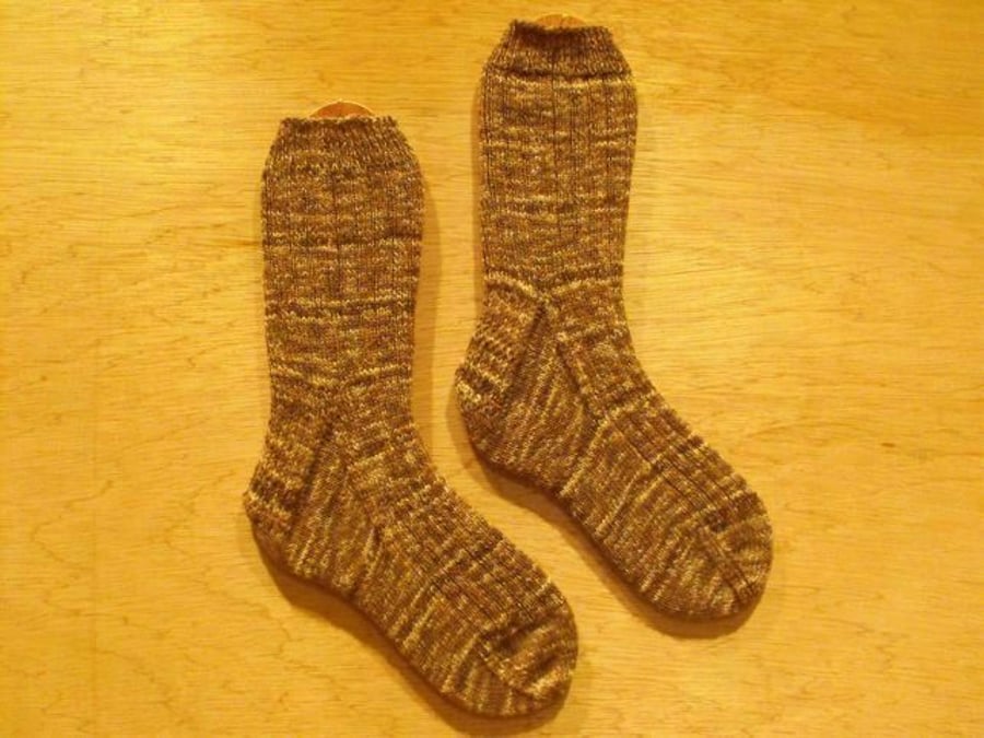 Hand knitted socks, LARGE, size 8-10