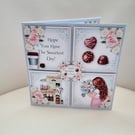Card for chocoholic, daughter birthday card, card for mum, floral birthday card