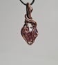 Pink Millefiori Style Beaded Heart & Copper Necklace Pendant Gift Jewellery  - Image 7
