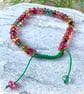 Faceted rock Crystal Beaded Slider Bracelet - Image 4