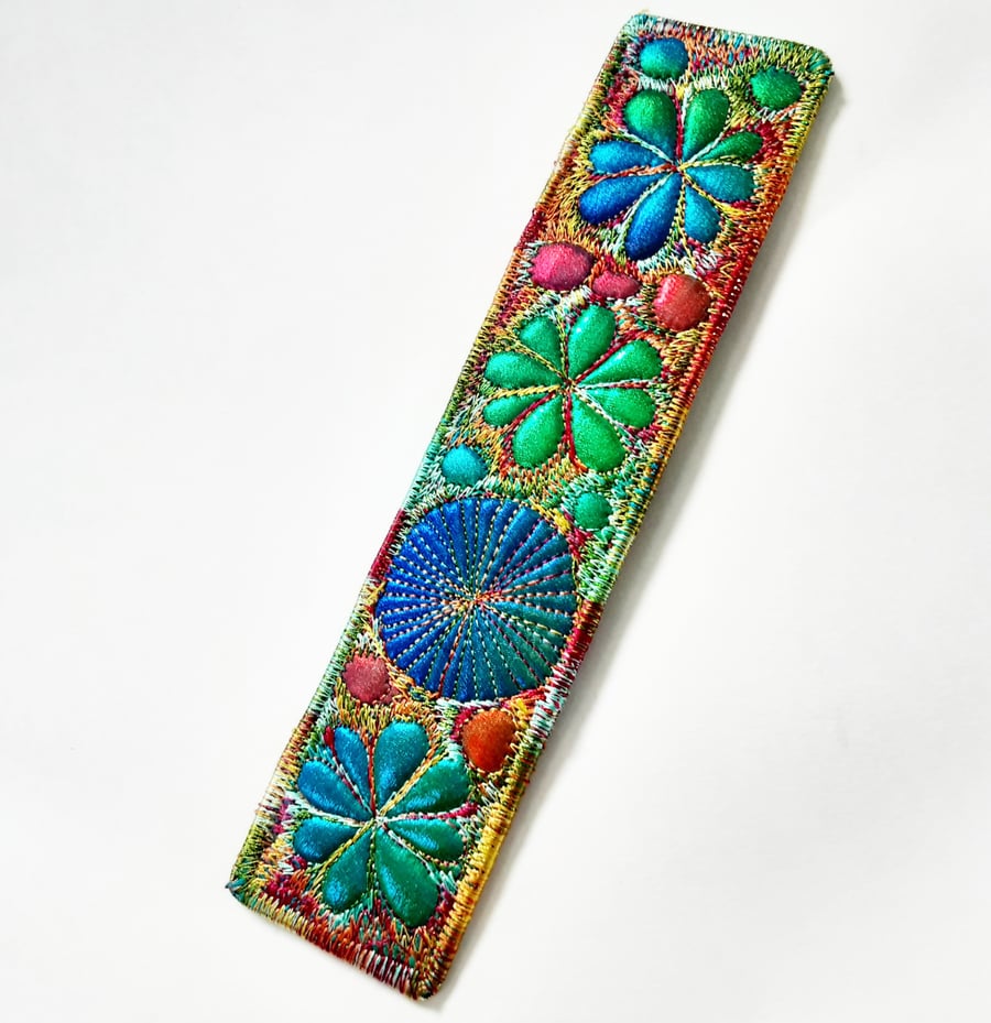 Bookmarks - Textile with Machine Embroidery Bookmark