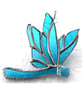 Dragonfly Suncatcher Stained Glass Turquoise Closed Wing - Image 2
