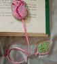 Hand Sewn Rosebud Felt Bookmark - Image 2