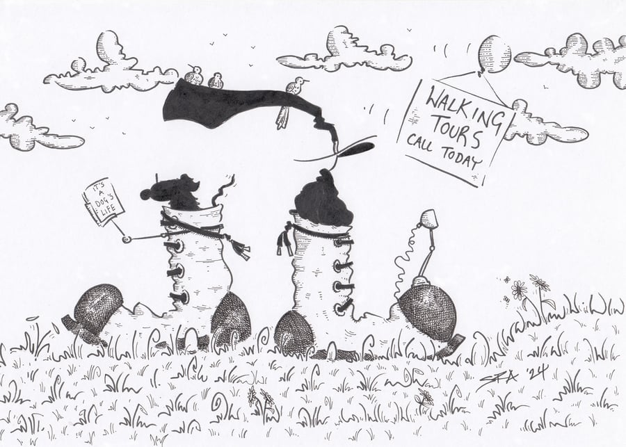 'Boots' an A4 sized original artwork